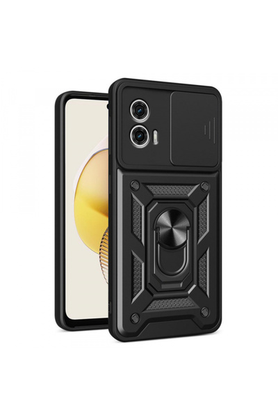 Techsuit Case for Motorola Moto G73, Techsuit, CamShield, Black