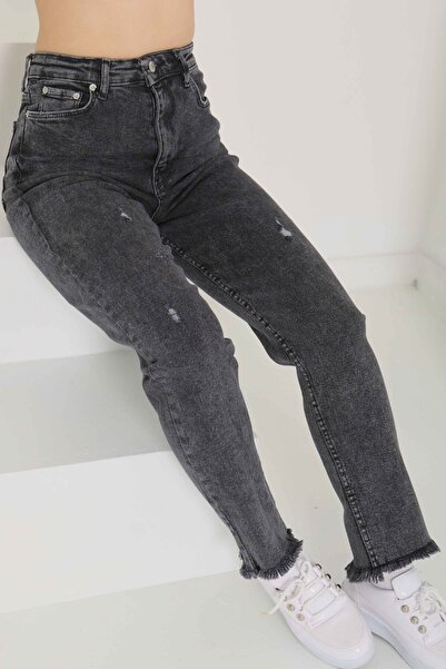 TOFİSA Φούντες τζιν παντελόνι Anthracite - 26856