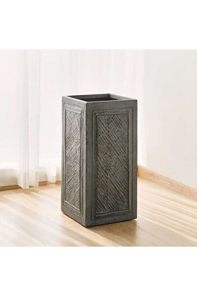 PAN HOME Avia Polyresin Rectangle Planter 33x33x66cm - Grey