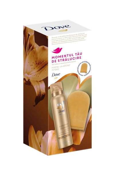 Dove Spuma autobronzanta Dark 150 ml + manusa