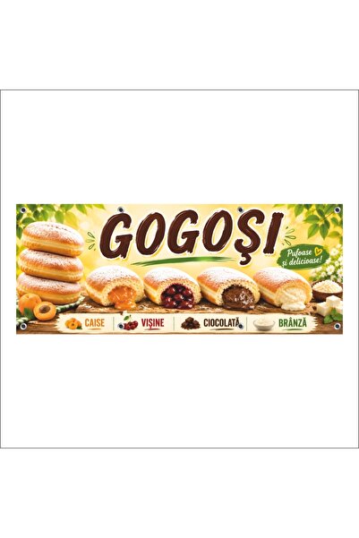 media Banner MEDIA, "Gogosi" model1, 150 x 60 cm, de exterior