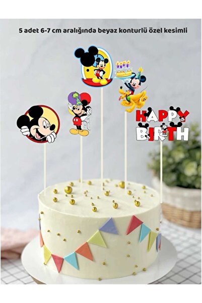 Sinek Kupası Tasarım Mickey Mouse Birthday Cake Topper Birthday Decoration
