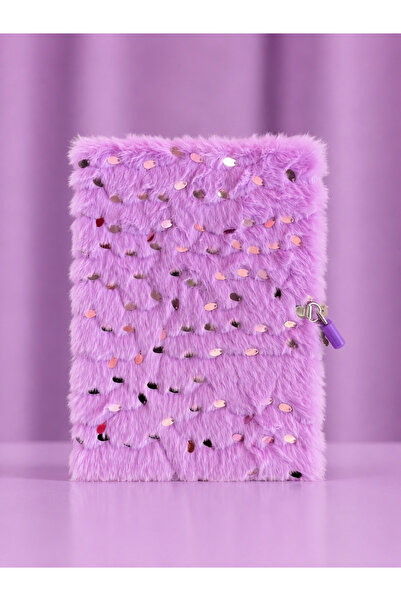 NRCN Locked Memory Book with 3D Figures, Plush Daily Memory Notebook, A5 Lined