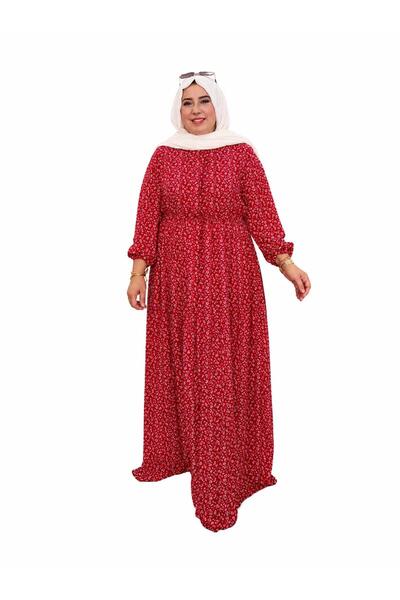 Ferace Women's Plus Size Crispy Fabric Button Dress