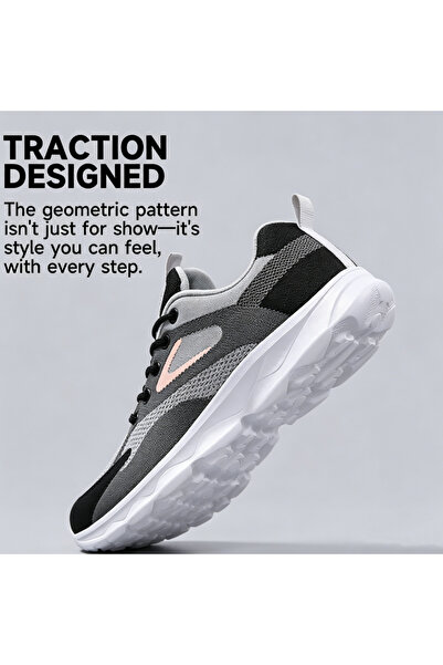 SOSENFER Women's Athletic Shoes, Breathable Jogging Shoes With Fashionable So...