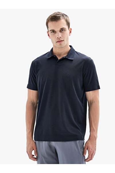 Blackspade Men's Polo Collar Short Sleeve Black T-Shirt C7T0N904