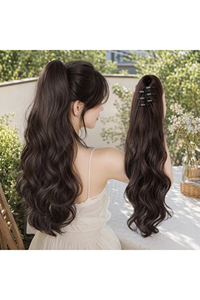 Generic 1 Synthetic Clip In Ponytail Extension Wavy Curly Volume Daily Wear N...