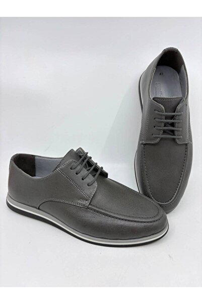 Papuccu Gray Napa Men's Leather Shoes