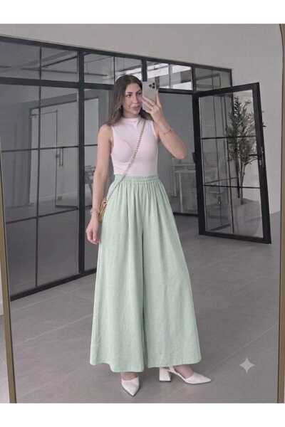 QUAWEAR Elastic Waist Modal Fabric Skirt with Side Pockets
