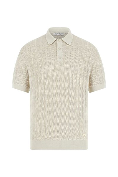 Guess Tricou bărbătesc bej