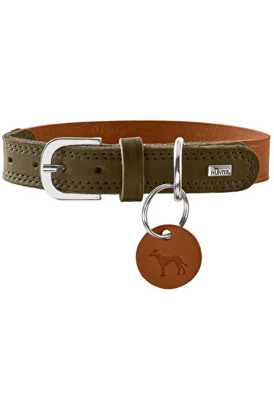 Hunter Zgardă de câine din piele Lemvig, M-L 60 cm