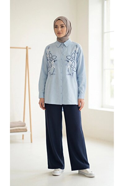 BURRASCA Embroidered Stone Linen Suit