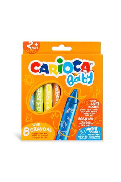 carioca Set 8 creioane cerate, Carioca, Baby Wild