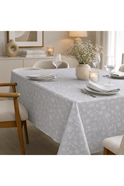 Astron Italy Σετ τραπεζομάντηλο 13 τεμαχίων (140x280+12 χαρτοπετσέτες) Γκρι