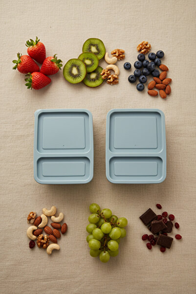 YAZICI 850 ml 2-Compartment Bpa Free Food Storage Container – Set of 2 |   Le...