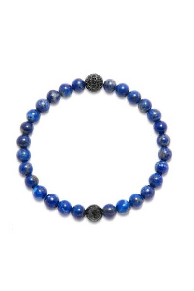Dual Stax Brățară elastică din Lapis Lazuli de 6mm