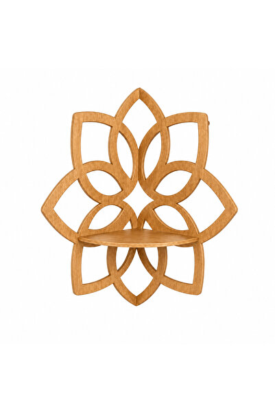 FurayCNC Lotus Çiçeği Köşe Duvar Rafı