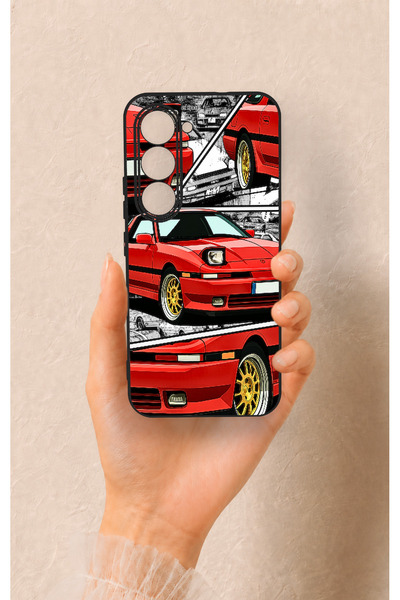 Vip Case Tecno Spark 40 Pro Uyumlu Kırmızı Supra Desenli Silikon Kılıf
