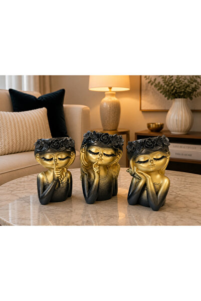 NO BRAND Set 3 vaze decorative moderne pentru decor interior