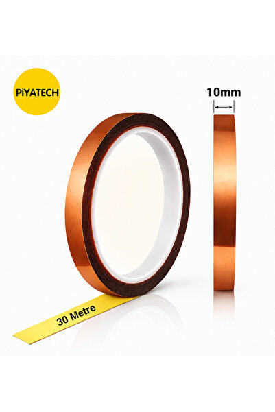 PİYATECH Kapton Yanmaz Bant Yüksek Isıya Dayanıklı Isı Bandı 15 mm X 30 Metre
