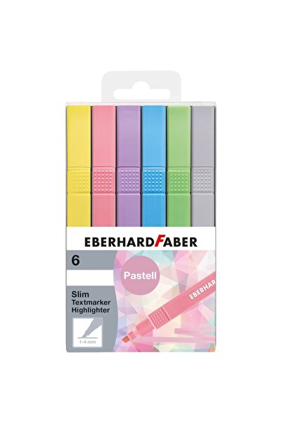 Faber Castell Тънък квадратен комплект хайлайтъри, 6 броя, пастелни, Eberhard...