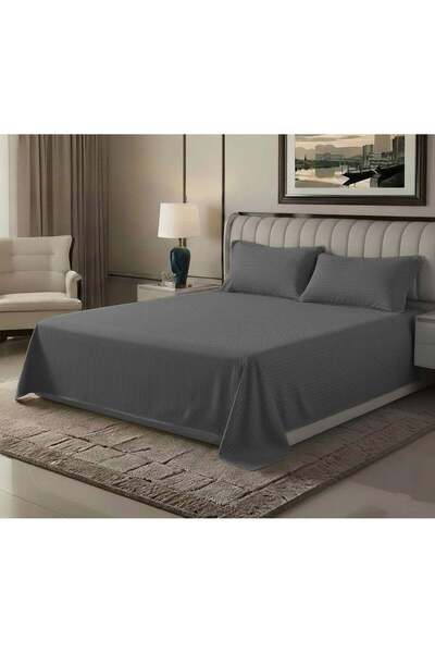 MAXQON 3-Piece Premium Microfiber Bed Sheet Set – Double Size Flat Sheet (230...