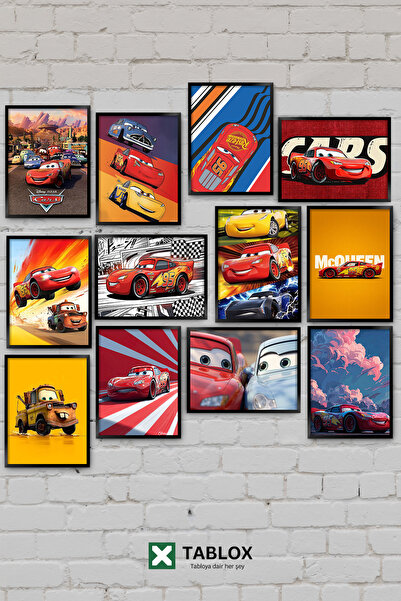 TABLOX 12 piese Mașini Cars Fulger McQueen Racing Film Camera copiilor Set de...