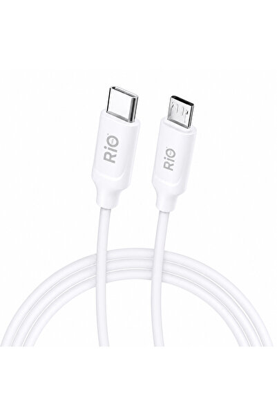 Rio Android İnce Uç Şarj Aleti Micro USB Hızlı Şarj ve Veri Aktarım Kablosu