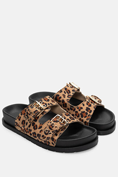 Luigi Σανδάλια πλατφόρμας με διπλές αγκράφες - Animal print - 39