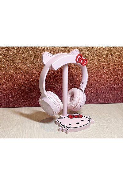 SEKO COMPANY Pembe Kitty Dekoratif Gamer Kulaklık Standı - Kulaklık Tutuc- 24 cm