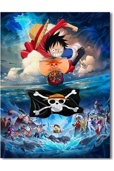ESSESORIES One Piece Anime Poster Wall Art Room Decor Self Adhesive