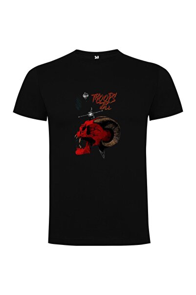 iLovePrints Metallic Skull Sword Tshirt