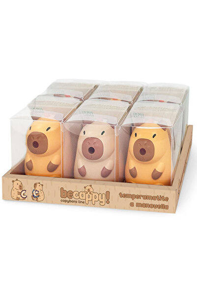 Lebez Ascutitoare de creion cu 1 gaura si manivela Be Cappy, cu container, 2 ...