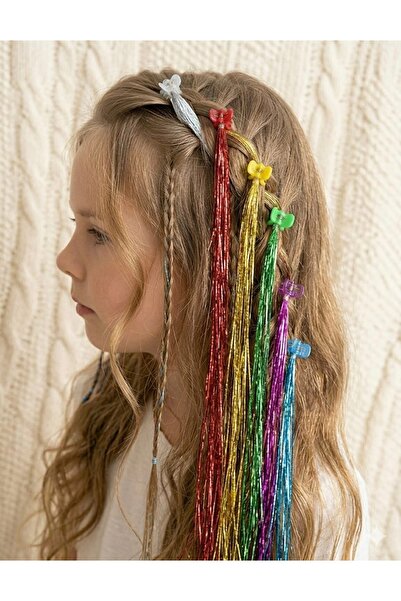 MutluBiDünya Mandallı Tinsel Çocuk Hair Tinsel Saç Aksesuarı
