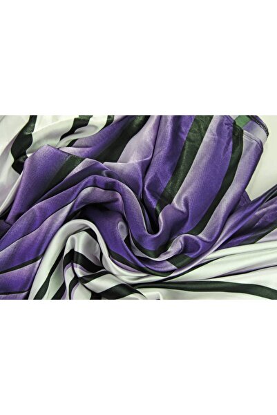 Persona Tablou Canvas, Bucati De Material Mov Si Albe- 100 X 70 cm