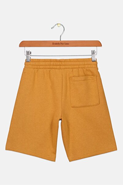 Timberland Kids Boy Drawstring Pull On Brand Logo Basic Shorts, Brown