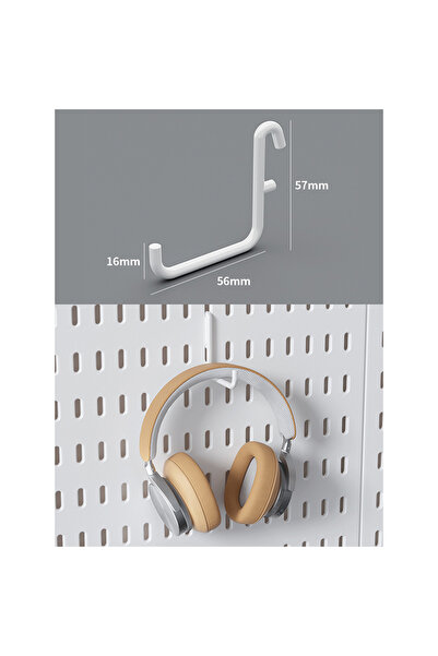 Choice46 White M Hook-2pcs Nordic-Style Display Shelf Background Wall Storage...