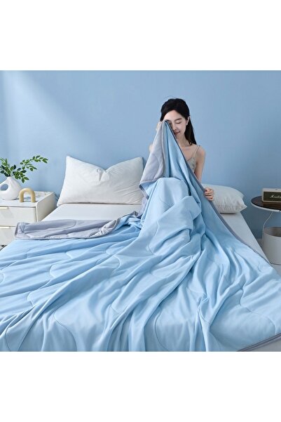 Choice 150x200cm 1pcs SKY BLUE 2025 new solid color simple wave grid ice crea...