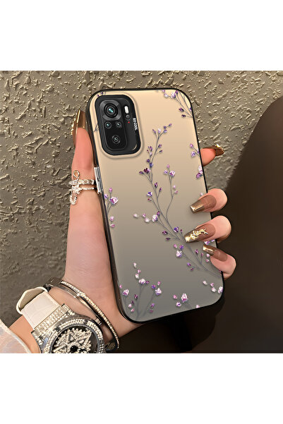 SLIMFELT Redmi Note 10 4G/Note 10S Uyumlu Güzel Çiçek Baskılı, Sade ve Şık, Ş...
