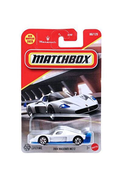 Matchbox 2004 Maserati Mc12 - White (1/64) Overseas Long Cardboard Box - Jbn55