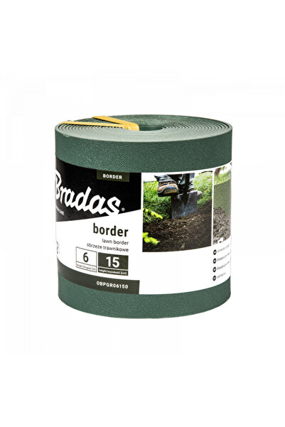 Bradas Bandă separatoare de gazon 6m x 15cm, maro