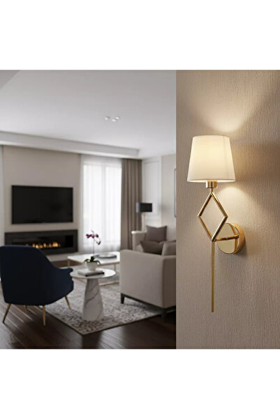 HAMER Modern Gold Wall Light for Bedroom and Hallway - E14