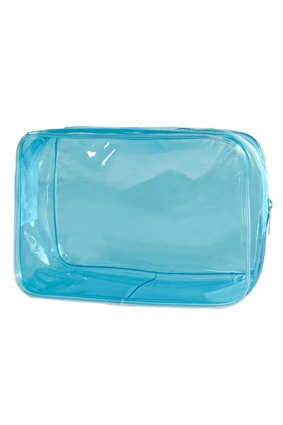 Choice6 Blue Colorful Transparent Cosmetic Bag Women Makeup Bag PVC Jelly Was...