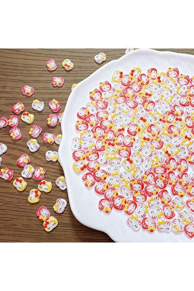 Choice3 1.5mm Mix-100Pcs 100Pcs/Pack 9×7mm Hat & Bow KT Kitty Nail Charms - C...