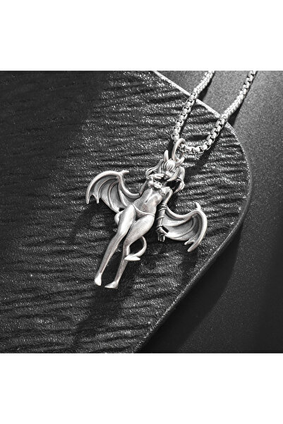 Choice Bat Girl Necklace 60cm Cartoon Cute Bat Girl Pendant Color Retention P...