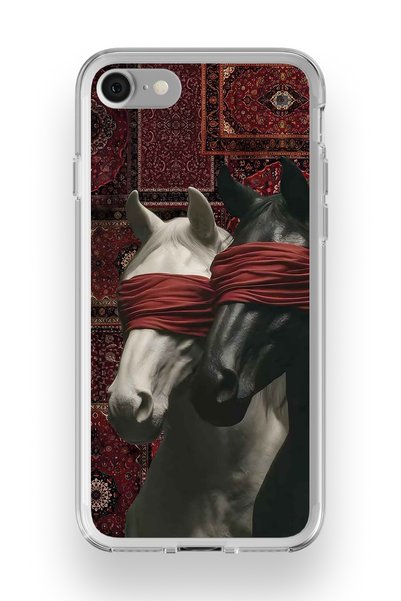FLAMENKO حافظة هاتف شفافة متوافقة مع iPhone 7 / 8 مع تصميم حصري للفن الحجري و...