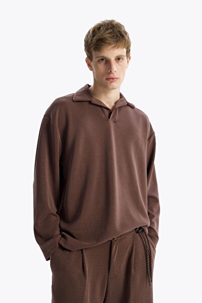 Hiccup GIESTO Tricou polo bărbătesc, cu mânecă lungă, croi lejer