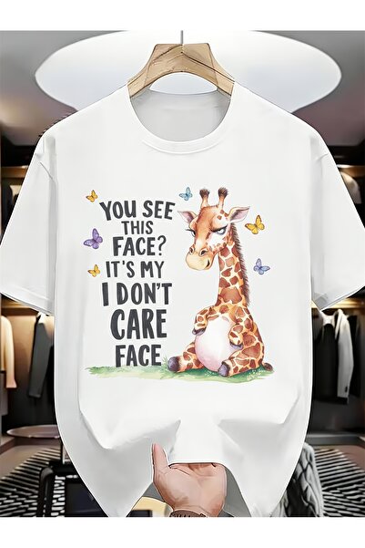 NOURAM هل ترى هذا الوجه؟ تي شيرت قطني بطبعة "It's My I Don't Care Face Grumpy...