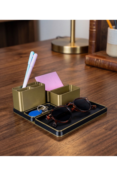 Meta ThreeD Premium Pro Series Antique Bronze - Black Themed Desktop Organize...