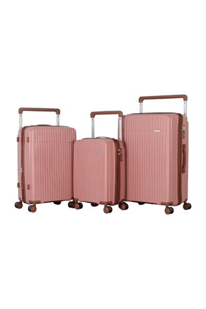 AVIATOR Brand 3-Piece Travel Luggage Set – Durable Polypropylene – Wide Pull ...